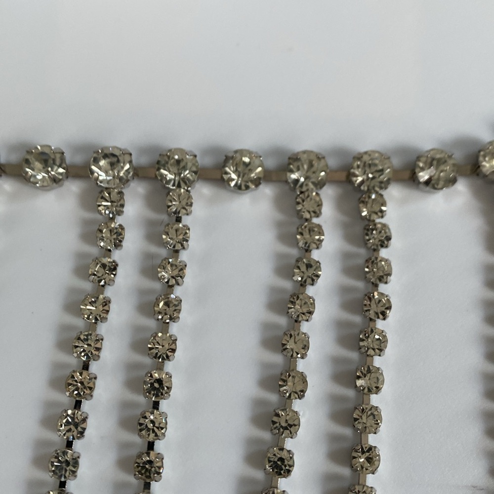 NWT Golden 4 M Rhinestone Fringe Metal Chain Belt - Picture 4 of 10